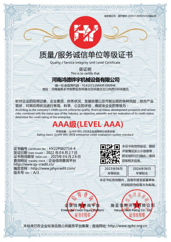质量服务诚信单位